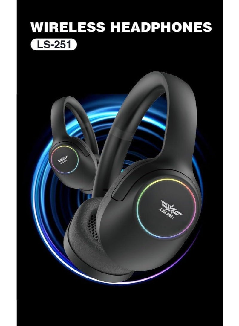 LS-251 Wireless Headphone Color: Black Standby time: 120 hours Battery capacity: 400 mAh Black - Image 3